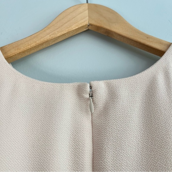 J Crew NWT Sleeveless Sheath Dress Cream Black Faux Leather Stretch Size 16 - Picture 6 of 16